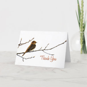 Weinig Vogel dankt u nota neemt van Bedankkaart