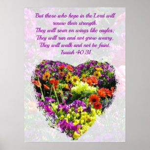 WEINIG WILD FLOWER ISAIAH 40:31 OP ELGF'S WING POSTER