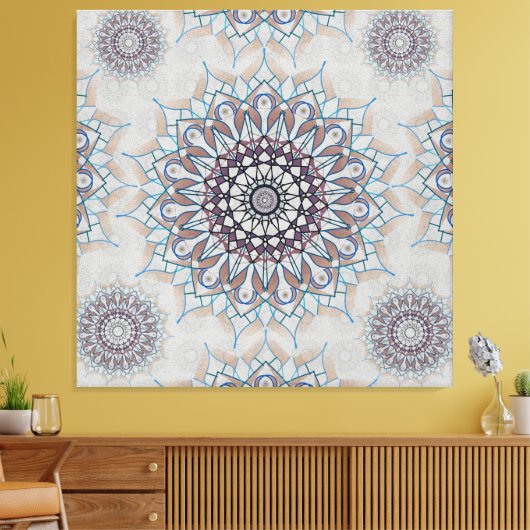 Weinig witte bloemen gevallen naar het platteland canvas afdruk (Insitu (Woonkamer))