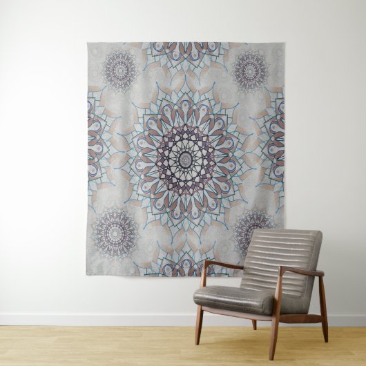 Weinig witte bloemen gevallen naar het platteland wandkleed (In situ)