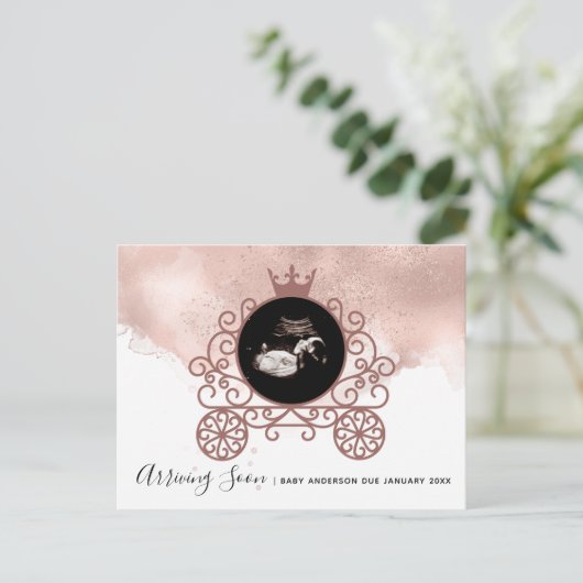 Weinprinses Sonogram Zwangerschap Aankondiging (Staand voorkant)