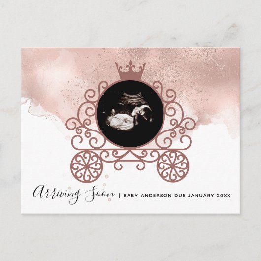 Weinprinses Sonogram Zwangerschap Aankondiging (Voorkant)