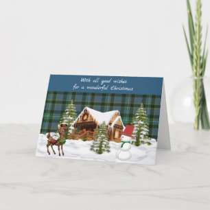 Weir Ancient Scottish Tartan Kerstmis Feestdagen Kaart