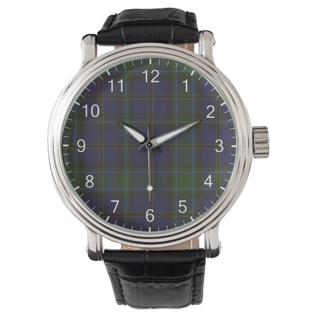 Weir Clan Tartan Horloge (Voorkant)