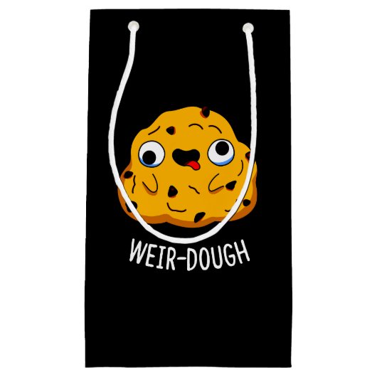Weir-Dough Funny Baking Dough Pun Dark BG Klein Cadeauzakje (Voorkant)