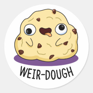 Weir-Dough Funny Baking Dough Pun Ronde Sticker