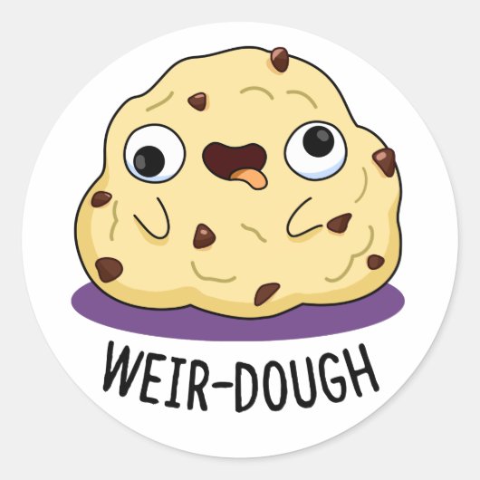Weir-Dough Funny Baking Dough Pun Ronde Sticker (Voorkant)