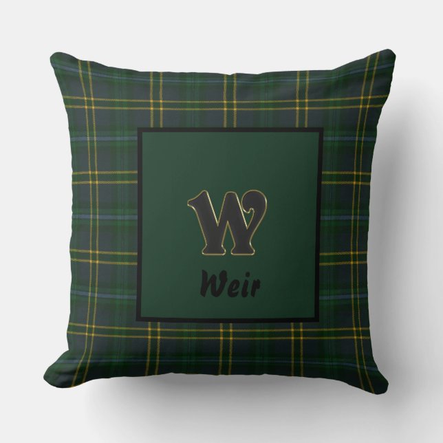 Weir Modern Original Scottish Tartan Kussen (Voorkant)