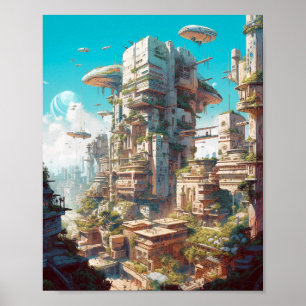 Weird Creepy House Surreal Art Poster
