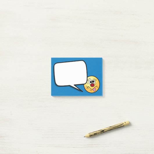 Weird Face Grumpey Post-it® Notes (Op bureau)