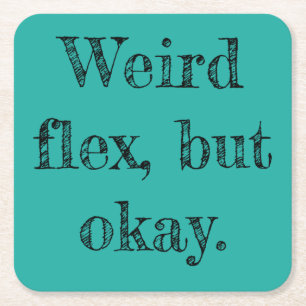 Weird Flex Vierkante Kartonnen Onderzetter