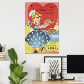 Weird Funny Mince Apple Pie Valentijn Poster (Thuiskantoor)