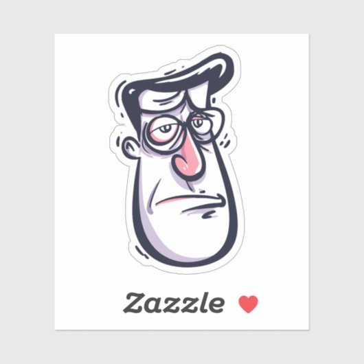 Weird Funny Monster Sticker – Crazy Cartoon Charac (Feuille)