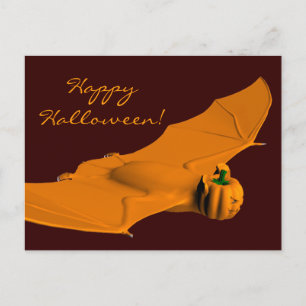 Weird Halloween Bat Briefkaart