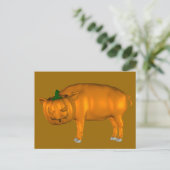 Weird Halloween Pig Briefkaart (Staand voorkant)