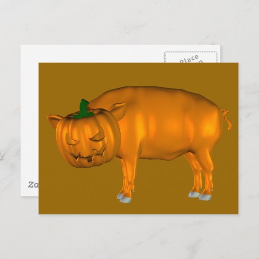 Weird Halloween Pig Briefkaart (Voorkant / Achterkant)