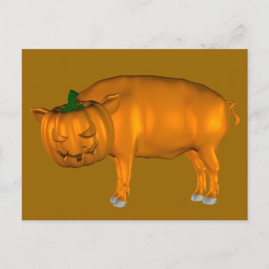 Weird Halloween Pig Briefkaart (Voorkant)