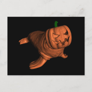 Weird Halloween Walrus Briefkaart