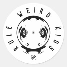 Weird Kids Rule Sticker – Funny Weirdness Motto