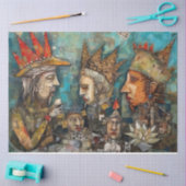 Weird Kings Mannen onder het Zee collage decoupage Tissuepapier (Craft)