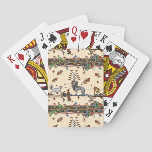 WEIRD MEDIEVAL BESTIARY, APOLIYPTISCH BEAST,UNICOR POKERKAARTEN (Achterkant)