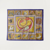 WEIRD MEDIEVAL BESTIARY, SNAKE DRAGON, BOSSTE DIER WANDKLEED (Voorkant (horizontaal))