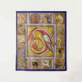 WEIRD MEDIEVAL BESTIARY, SNAKE DRAGON, BOSSTE DIER WANDKLEED (Voorkant)