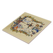 WEIRD MEDIEVAL BESTIARY , UNICORN FIGHTING MONKEY TEGELTJE (Zijkant)