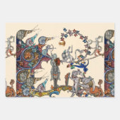 WEIRD MEDIEVAL BESTIARY WAR, KNIGHTS, GIANT SNAILS INPAKPAPIER VEL (Voorkant)