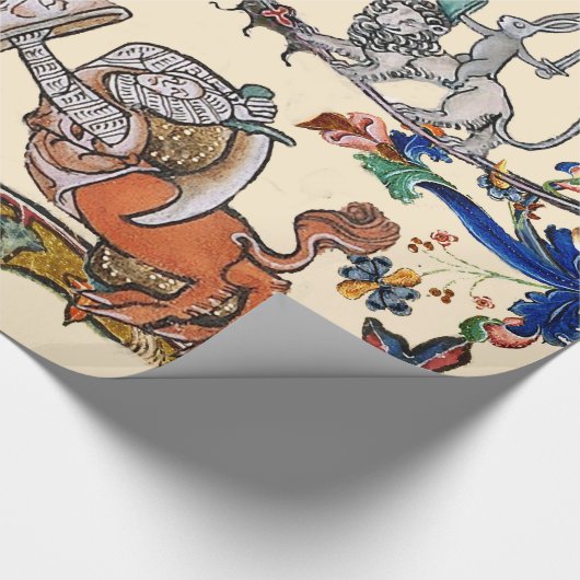 WEIRD MEDIEVAL BESTIARY WAR Slakken, Killer Rabbit Cadeaupapier (Hoek)