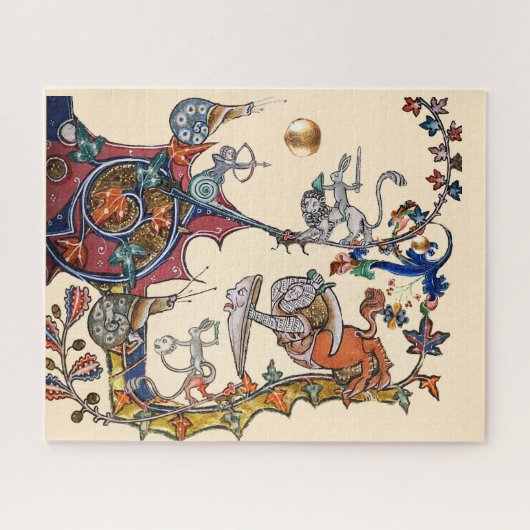 WEIRD MEDIEVAL BESTIARY WAR Slakken, Killer Rabbit Legpuzzel (Horizontaal)