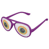 WEIRD Orange Yeux Googy Goggle lunettes (Angle)