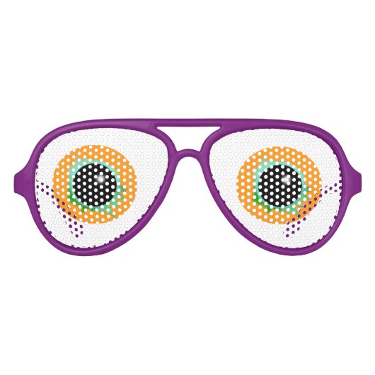 WEIRD Orange Yeux Googy Goggle lunettes (Devant)