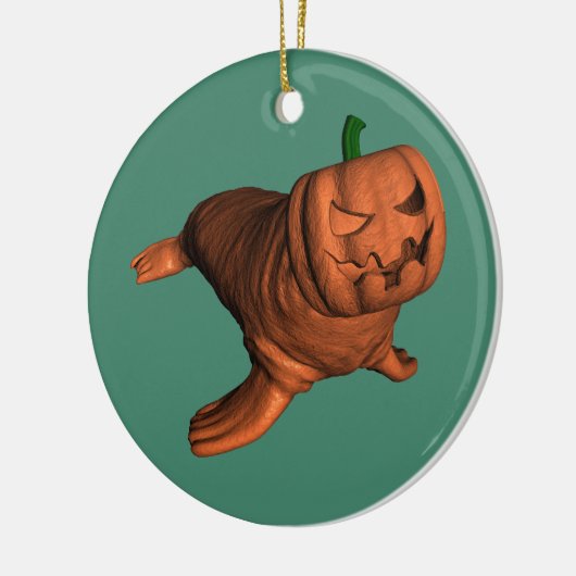 Weird Oranje Halloween Walrus Keramisch Ornament (Links)