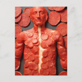 Weird Pepperoni Man Briefkaart