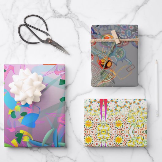 Weird Sisters Wrapping Papier Flat Sheets set van  Inpakpapier Vel (Voorkant)