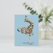 Weird Sportive Giraffe Briefkaart (Staand voorkant)