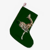 Weird Sportive Giraffe Kleine Kerstsok (Voorkant (Hangend))