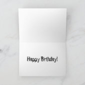 Weird Strange Cartoon Guy Happy Birthday Card Kaart (Binnen)