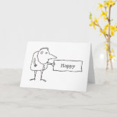Weird Strange Funny Cartoon Guy Birthday Card Kaart (Gele Bloem)