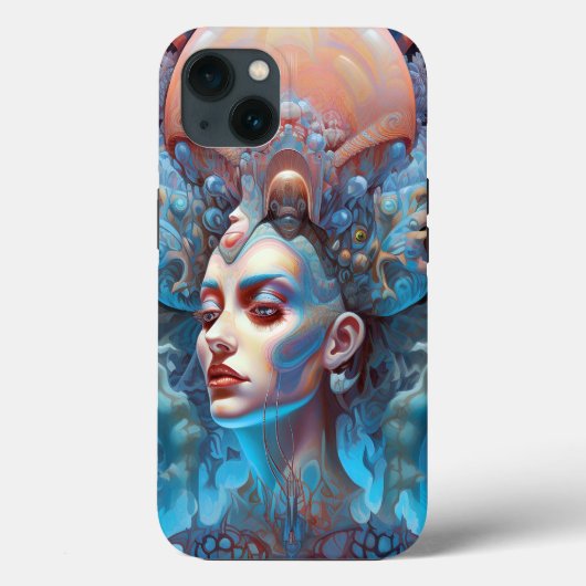 Weird Surreal Alien Woman Art Case-Mate iPhone Case (Achterkant)