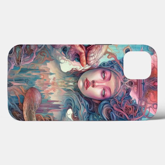 Weird Surreal Alien Woman Art Case-Mate iPhone Case (Achterkant (horizontaal))