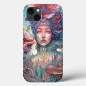 Weird Surreal Alien Woman Art Case-Mate iPhone Case (Achterkant)