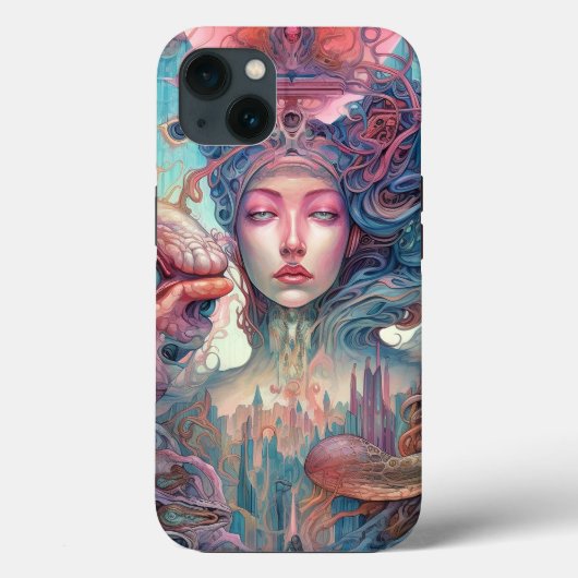 Weird Surreal Alien Woman Art Case-Mate iPhone Case (Achterkant)