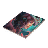 Weird Surreal Alien Woman Art Tegeltje (Zijkant)