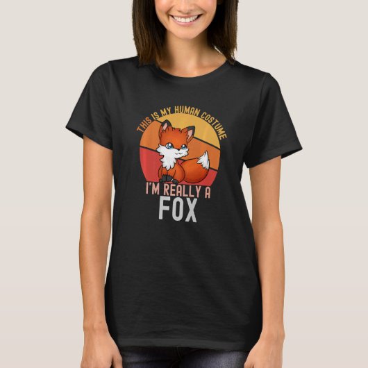 Weird This is My Human Costume I'm Really A Fox  M T-shirt (Voorkant)