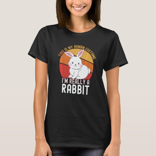 Weird This is My Human Costume I'm Really A Rabbi  T-shirt (Voorkant)