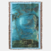 Weird underwater habitat clear blue deken (Voorkant Verticaal)