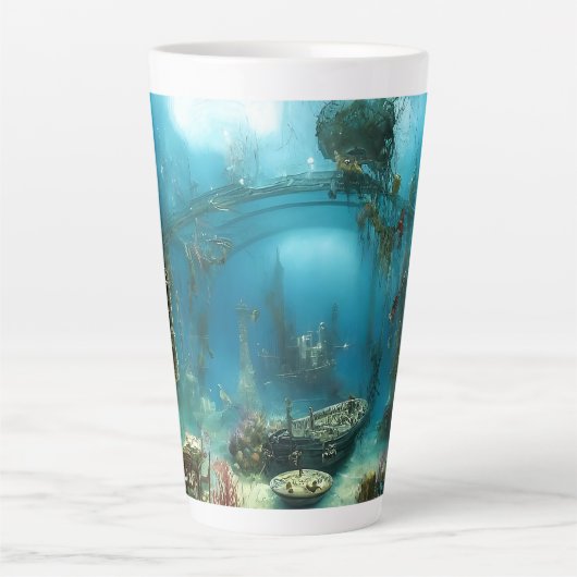 Weird underwater habitat latte mok (Voorkant)