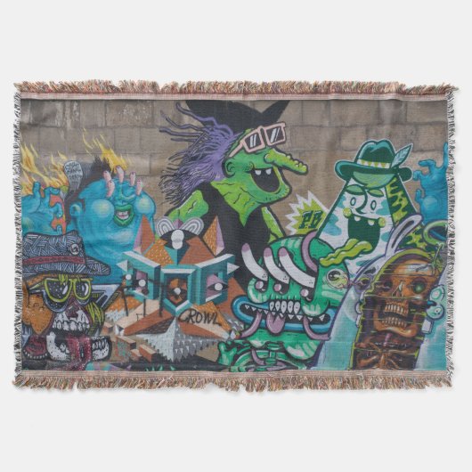 Weird Wild Witch Graffiti Deken (Voorkant)